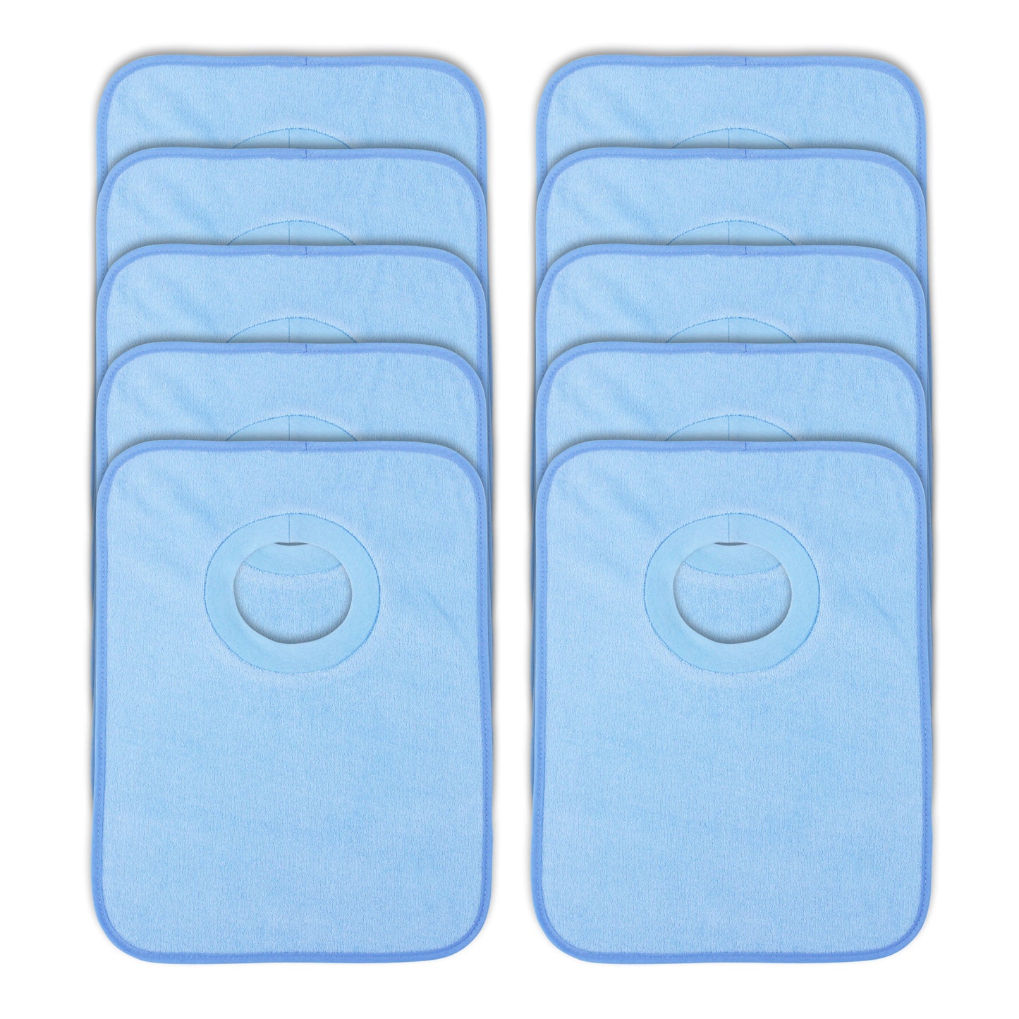 Rib Bib Pack of 10 - Blue